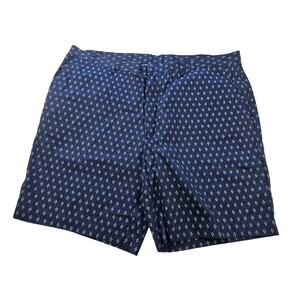 J ferrar 38 navy blue geometric print pocket golf everyday shorts EUC comfort
